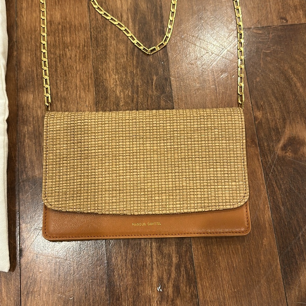 Mansur Gavriel Tan Leather Crossbody Bag